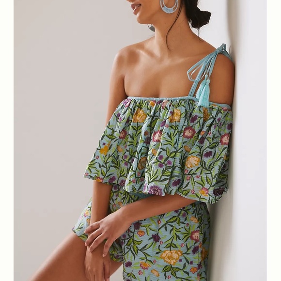 Anthropologie La Fuori Embroidered Romper - Picture 1 of 11